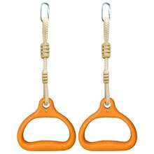Anillo de juguete de barra de mono, barra de suspensión y anillo de hardware para marco de escalada de jardín interior y exterior, anillo colgante, anillo de tracción, equipo de fitness, anillo de tracción - Naranja - Ver 2