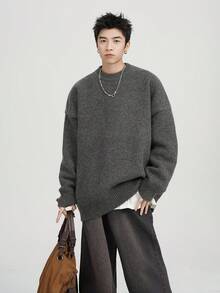 Men Sweaters - Dark Grey - View 1