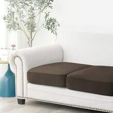 1X-1/2/3 Seater Velvet Replacement Sofa Seat Cushion Covers Stretch Couch Protector - Multicolor - View 11