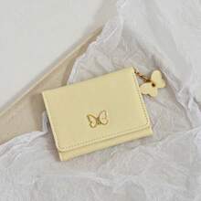 2024 New Fashion Cute With Coin Compartment And Card Slots Short Design Ladies Wallet Birthday Women Wallet Purse Wallet Small Wallet - 黃色 - 查看 11