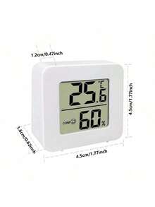 迷你紧凑型精密数字湿度计，高精度家用温度检测器，湿度计数字温度计，室内温度计，小显示屏环境舒适，适用于室内、室外、汽车、卧室、浴室等。