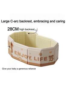 1个可折叠婴儿室内浴盆，坐卧两用浴盆，加厚大号儿童浴盆 - 彩色 - 查看 10