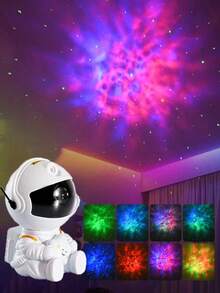 USB Powered Astronaut Projector With Colorful Starry Night Light - Modern Space Theme Bedroom Decor, Birthday Or Holiday Gift, Dream Room Decoration, Party Decor Light, Bar Decor Light - Multicolor - View 10
