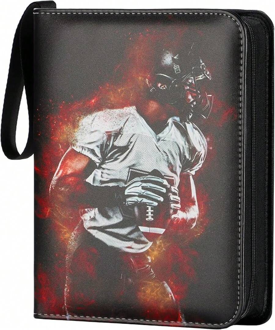 Football Card Binder 4 Pocket - Holds 400 Cards For Collecting - Football007 - View 1