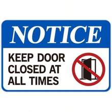 Keep Door Closed Sign Self Adhesive Weatherproof And Fade Resistant Please Sticker Close Decals For Home Office Buildings Workplace & More 8x12 Inch - Biển báo thiếc-3 - Xem 2