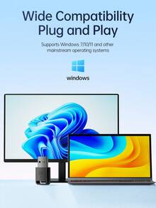 HP WIFI 6 AX300 USB WiFi 无线适配器 WF100 网卡 2.4G Wi-Fi 迷你加密狗接收器，适用于 PC/笔记本电脑 Win7/10/11，免驱动 - WF100 - 查看 5