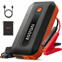 AstroAI B8 Arrancador De Batería para Coche, Cargador de Batería de Auto y Jump Starter Carro De 12 V (7,0 L Gasolina / 5,5 L Diésel).Incluye Luz Led Y Todos Los Accesorios (Naranja) - Amarillo - Ver 9