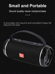 T&G 10W Waterproof And Shockproof Wireless Portable Bluetooth Speaker With Lanyard, Supports TF Card And USB Playback, Built-In Rechargeable Battery, For Outdoor Use - Black - View 8