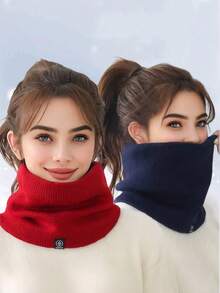 1PC Outdoor Sports Multi Functional Protective Mask Scarf Ipc Winter Neck Wamer Men's Ski Scarf, Neck Covering Scarf For Women, Wool Scarf For Men's Cover Mask, Thick Windproof Scarf For Cold Protection, New Year's Gift, Valentine's Day Gift, Gift To Girlfriend, Essential Warmth And Protective Equipment For Back To School Season, Reusable - Multicolor - View 3