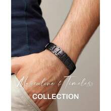 Copper Bracelet For Men-Magnetic Bracelets 99.99% Pure Copper Jewelry Gift With Adjustable Sizing Tool, Magnetic Jewelry,Outdoorfun Durability - Copper Black - View 4