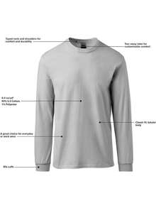 EMCGICC Y2k Long Sleeve Shirt, Urban Art Punk Graphic T-Shirt Cotton 250g, Preppy Lettering Fashion Hip Hop Men's Long Sleeve T-Shirt, Fun Vintage Shirt, Regular Fit, Motocore Street Style, Digital Print, Ideal Gift - 白色 - 查看 6