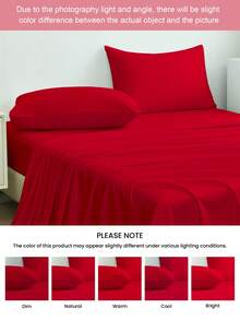 1 funda de almohada de unicolor, sin relleno de almohada, suave, resistente a las arrugas, resistente a la decoloración, transpirable, sin relleno, lavable a máquina, certificada Oeko-Tex - Rojo - Ver 7