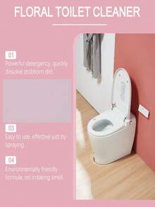 Floral Scented Toilet Cleaner, Bucket Bathroom Stain Remover & Deodorizer. It Won't Damage The Glazed Surface Of Bathroom Tiles, And Can Also Prevent Tile Oxidation And Yellowing. - Multicolor - View 3