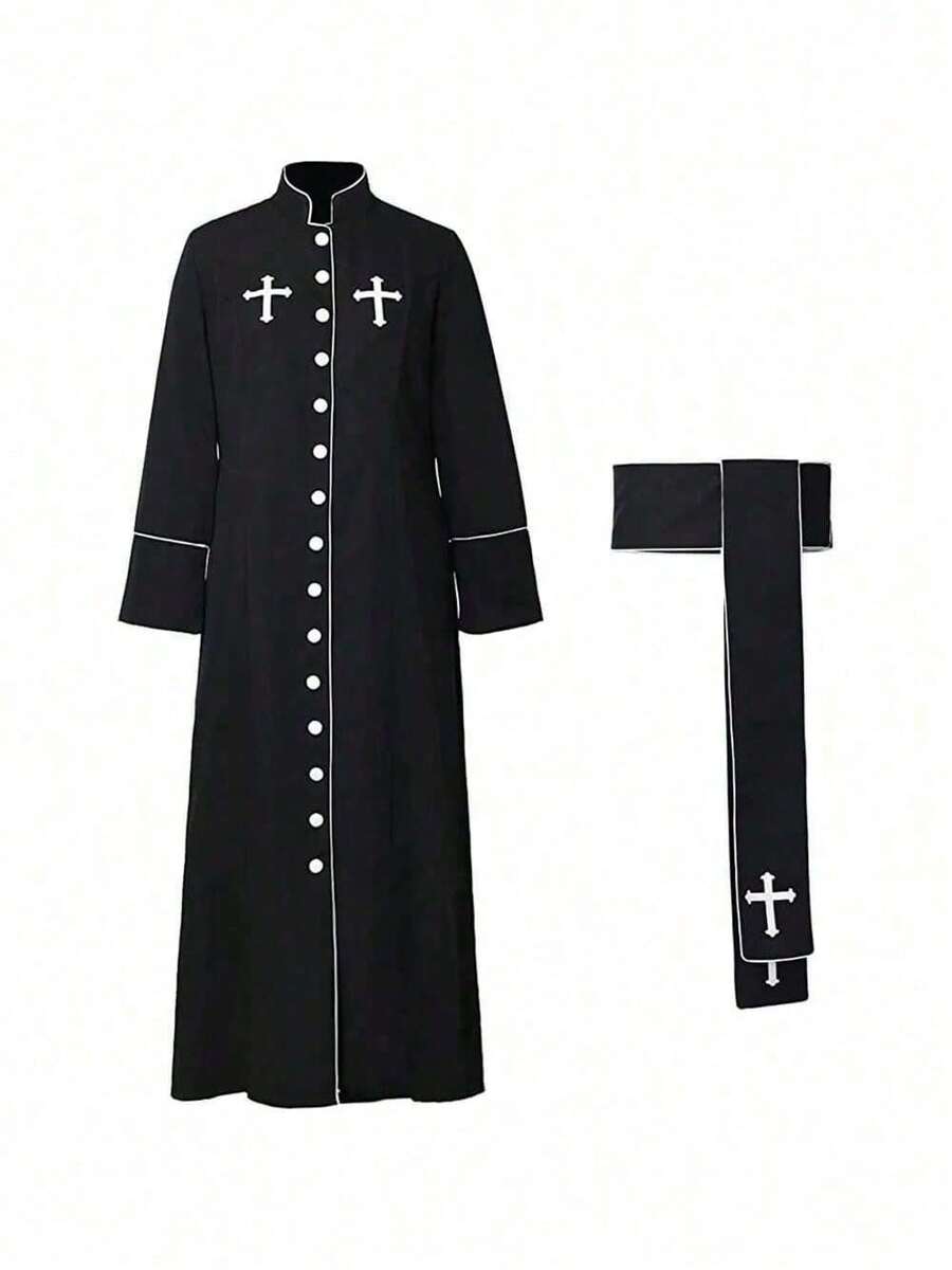 Men Cosplay Clothing - Black - View 1