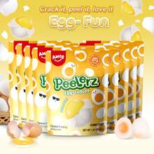 AMOS Peelerz Egg-Cellent Gummy Candy, Peelable Egg Flavored 1.41oz Packs-Playful Egg-Cellent Snack With Gummy Candy, Fun Snack, Peelable Design, Novelty Candy, Glutenfree Snack - 1 包 - 查看 6