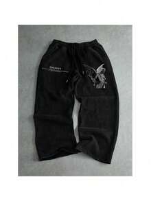 New Hip-Hop Sweatpants Printed Y2K Spring And Autumn Drawstring Wide-Leg Sports Casual Pants - 2 - 查看 2