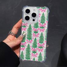 Funda de Teléfono de Espacio a Prueba de Golpes de Cuatro Esquinas con Elemento Navideño, Compatible con iPhone 17 Air 17/16/15/14/13/12/11 Pro/Pro Max/Plus, Compatible con Samsung Galaxy A14/A15/A16/A25/A26/A34/A35/A36/A53/A54/A55/A56, Compatible con Fundas de Teléfono  G10/G30/G52/G82/G71S/G54/G64/G54 Power/G84, Funda Suave de TPU, Simple y Elegante, a Prueba de Golpes ﻿ - transparente - Ver 2