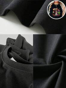 1 Blusa de Mujer Hermosa para Mujer, Conjuntos de Ropa para Mujer, Camiseta de Chica Mexicana 180G Blanco y Negro, Estampado de Bandera de Alta Calidad, Cuello Redondo Básico, Corte Holgado, Transpirable, Versátil, Lavable a Máquina, Tamaño Cómodo S ~ 2XL, Esencial para el Verano, Deportivo Casual Diario. - Oscuro - Ver 4