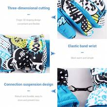 Kids Exercise Gloves, Back To School - Blue - View 5