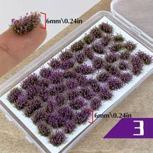 53 pezzi Decorazioni fai-da-te per giardino in miniatura, casa giocattolo, fiori, gruppi di fiori e erba per scenari, materiali per diorama e micro paesaggi realistici, decorazioni floreali per paesaggi e campi, regali per Natale, Ognissanti e compleanni