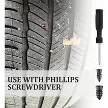 120 Counts Set Rubber Flat Tire Repair Kit For Fast Repair Of Tire Punctures, Tire Plug Kit With Screwdriver, Durable Car Tire Repair Kit Self-Service Repair Nails For Car Motorcycle Truck - 120 Count - View 2