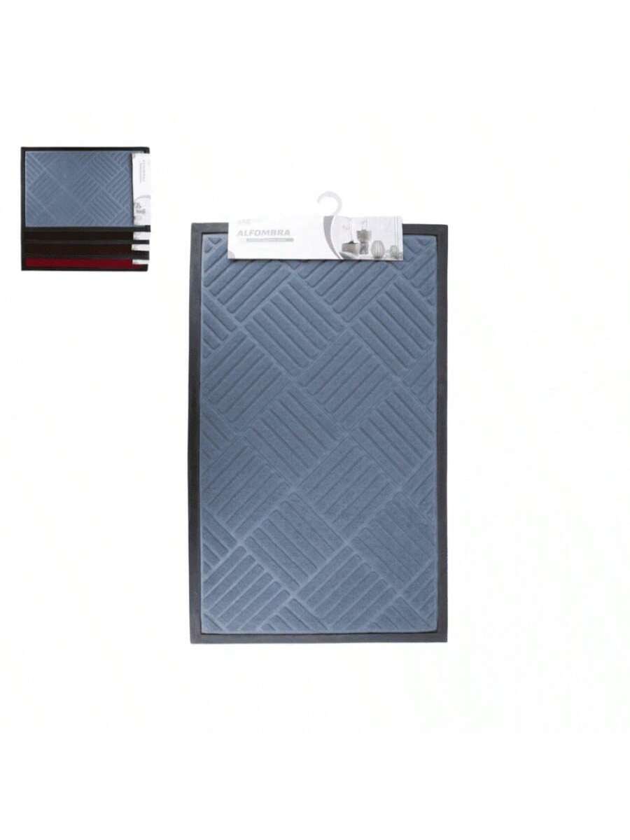 Tapete rectangular cepillado con relieve de 50 x 80 cm