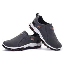 Men Fashion Brand Waterproof Hiking Shoes Leather Outdoor Sneakers For Men Flat Sport Casual Shoes Non-Slip Cilmbing Shoes  Plus Size - 灰色 - 查看 6