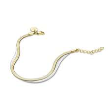 Women's Snake Duotone Bracelet, Gold/Silver Bracelet, 2 Tone, 16.5-19.5cm - B0CTJ3M2N6 - View 4