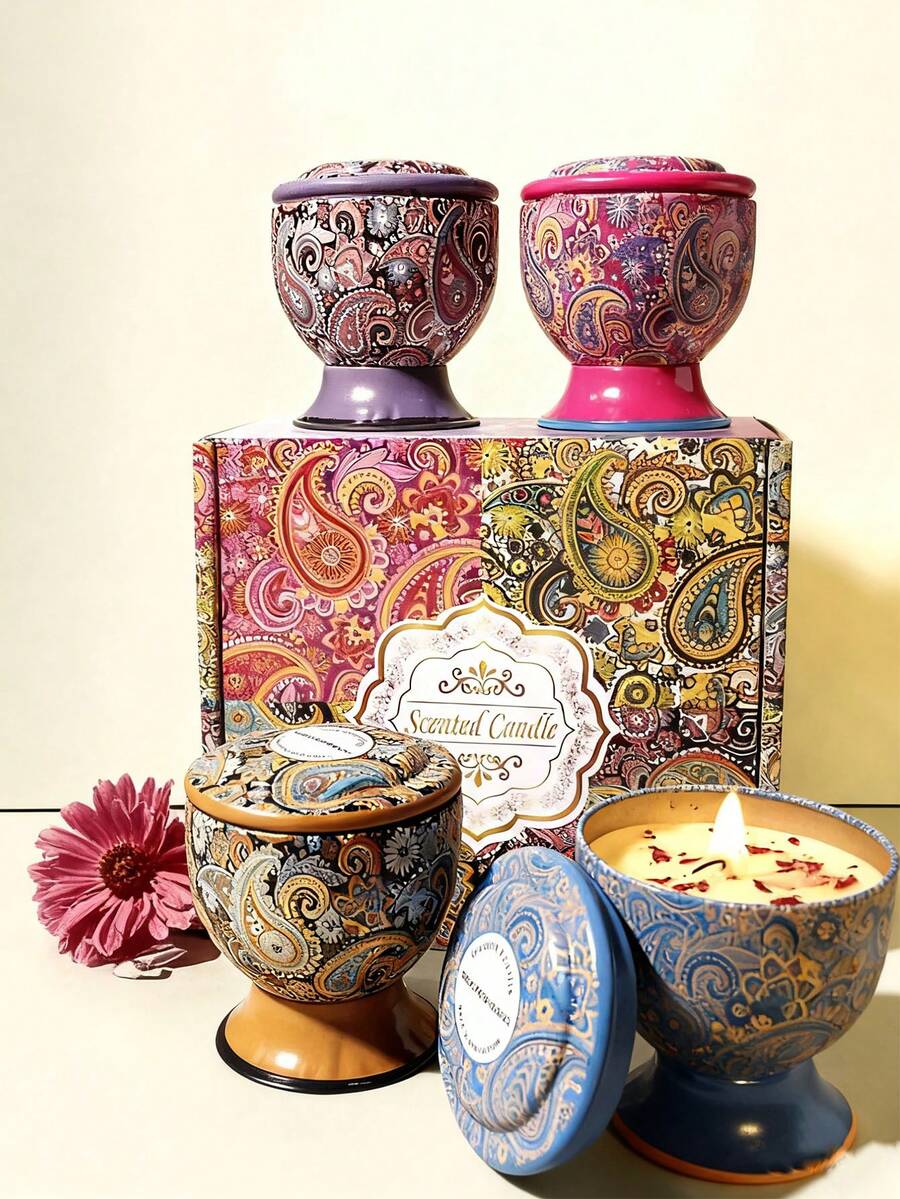 1pc Dried Flower Scented Candle, High Glass Jar, Aromatherapy Candle, Natural Floral Fragrance Candle, Forest Aroma Candle, High Glass Jar, Beautifully Patterned, Decorative Item. They Are Ideal For Aromatherapy And Various Holiday Decorations, As Well As Gifts For Friends, Family, Valentine's Day, And Anniversary.