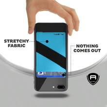 - Carteras de bolsillo para telfono celular, 2 unidades Soporte de tarjeta de crdito con bloqueo RFID y correa de dedo, Pequeo, Azul - Azul - Ver 7