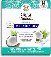 GuruNanda Teeth Whitening Strips - 7-Day Treatment With Non-Slip, Dry Strip Technology - Whitening Designed With Care For A Brighter Smile - 白色 - 查看 1