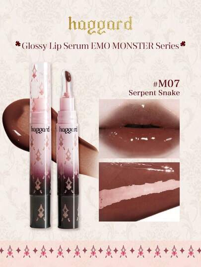 haggard Son dưỡng môi EMO MONSTER Series M07 Snake Skin Lip Essence, 2 trong 1 chăm sóc và trang điểm môi - Nhẹ nhàng, không nhờn dính, dưỡng ẩm, bóng mượt, phù hợp cho trang điểm hàng ngày và hẹn hò - 3.5g/0.12oz