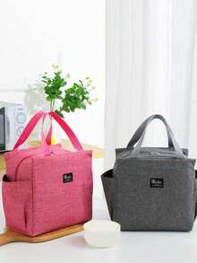 Large Capacity Woven Storage Bag - With Zipper Design, Machine Washable Polyester Craft Bag, Suitable For Knitting, Crochet, Weaving - Perfect Gift For Crafting Lovers (Red), Patterned Tote Bag, Zipper Closure Lunch Bag Lunch Bags Insulated Lunch Bag Cooler Bag Lunch Box Lunchbox For Women For Men Travel Essentials - Multicolor - View 9