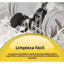 Máquina para hacer sándwiches y hamburguesas con aro para huevos y revestimiento antiadherente, waflera y muffins con luz indicadora, panini y Egg McMuffin. - Naranja - Ver 6