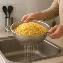 Stainless Steel Colander For Pasta, Noodles, Vegetables, Fruit, Salad, Kitchen - Versatile, Durable, Multi-Purpose. - 灰色 - 查看 2