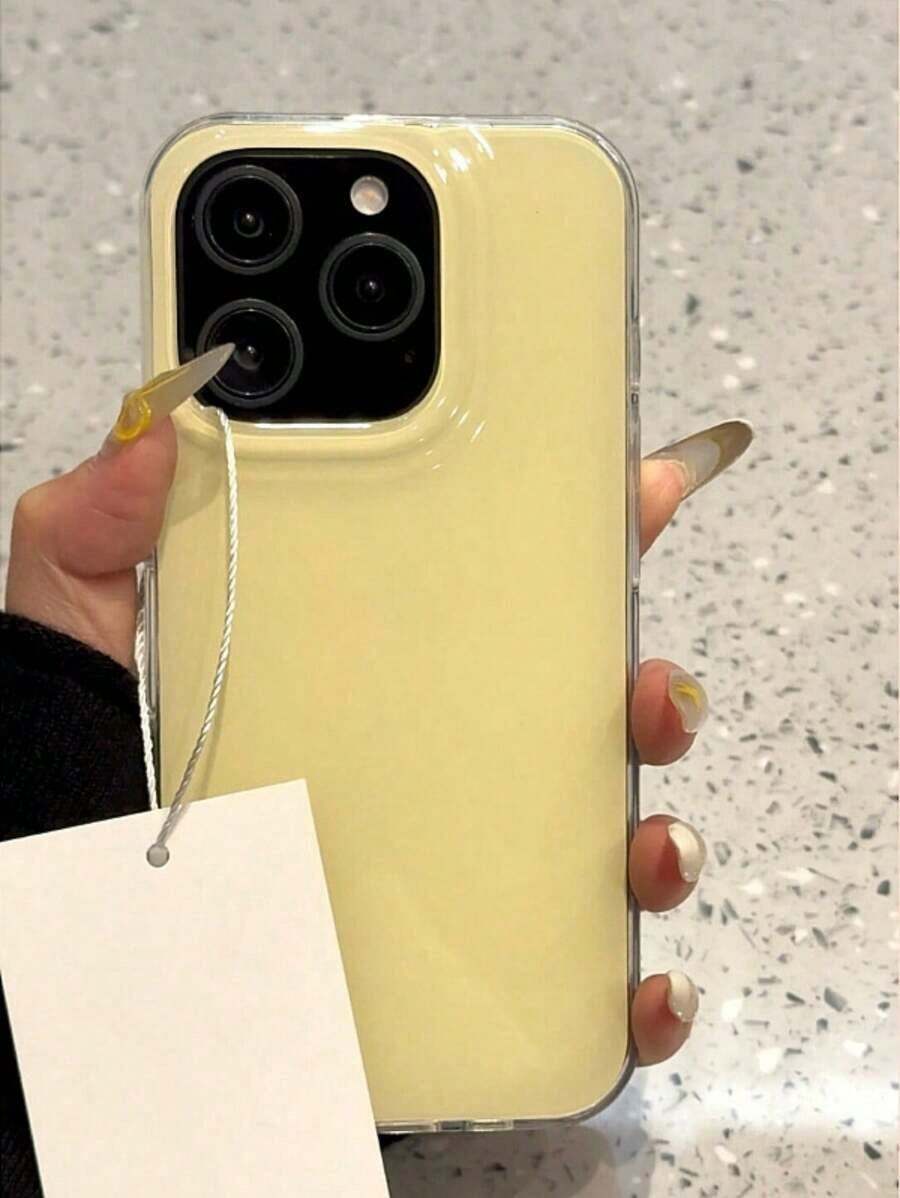 Cute Jelly Glossy Phone Case, Compatible With IPhone 17 Air 16 15 14 13 12 Pro Max 11, Solid Color Shock-Proof Soft Case - Kiểu 3 (1 cái) - Xem 1