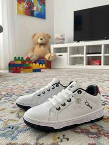 Tenis casuales de piel  para niño Crown - Blanco - Ver 1