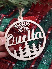 LICVIC 1/2/3/4/5/6pcs Custom Name Christmas Ornament, Personalized Christmas Tree Decor, Festive Hollow Hanging Decor, Customized Holiday Gift, Customizable - Style a - View 22