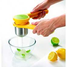 Joseph Joseph Helix Garlic Press And Citrus Juicer Ergonomic TwistAction Hand Press Stainless Steel Set Green And Yellow For Kitchen Use Efficient Garlic Squeezing And Fresh Citrus Juicing With NonStick Coating And Easy To Clean Design - 綠黃 - 查看 6