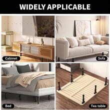 可调节床架腿架，高度范围 5.9-11 英寸，通用大床和特大床，安装方便，无需电力，支撑牢固