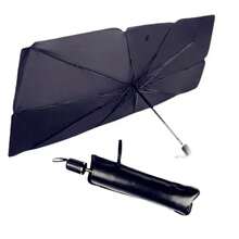LÈRFM [MXBTG-] 1 Piece Car Windshield Sunshade, Foldable Reflective Sunscreen For Car Front Window Protects Vehicle From UV Rays And Heat, Keeps Vehicle Cool, Suitable For Most Vehicles - Black - View 3