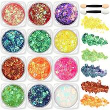 Glitter & Facial Gems - 12pcs-B - 查看 1