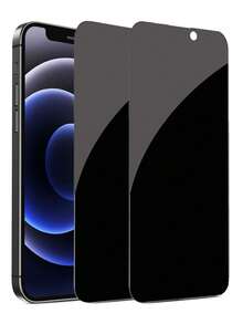 适用于 17/16e/16/16 Plus/16 Pro/16 Pro Max/15/14/13/12/11 Pro Max/12/13 Mini 的 2 片装隐私钢化玻璃屏幕保护膜，也兼容 X/XS Max/XR/7/8/6/6S Plus/SE