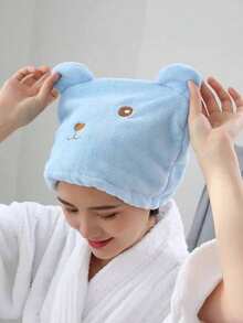 1pc Cartoon Hair Drying Cap, Thick Absorbent Bath Towel Hair Wrap - Multicolor - View 6