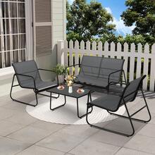 Outdoor Table & Chair Sets - Grey - View 2