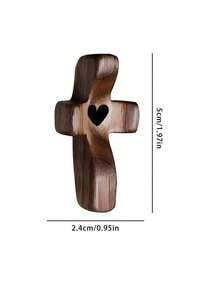 1 Wooden Heart-Shaped, Inspirational Small Wooden, Hand-Held Pocket, Fingertip Stress Relief Religious Prayer,, Easter, God With You, Inspirational, Multifunctional, Decorative, Reusable, Exquisite, Fashionable, High-Quality, Colorful, Modern, Personalized, Unique, Customized Holiday Party Supplies, Halloween Supplies - màu ngẫu nhiên - Xem 8