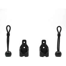 Blinds Shades - Kit de conversin de cuerdas elsticas con receptor de persianas, cortina exterior, persianas enrollables, para interiores y exteriores - Negro - Ver 9