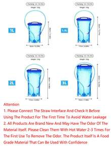 WRELS 水袋补水包 - 1L、1.5L、2L、3L 背包，适合跑步、骑行、徒步旅行