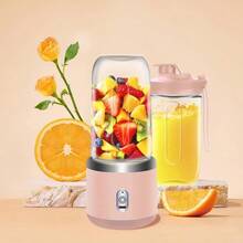 Personal Blender For Shakes & Smoothies, 400ml – 2 To-Go Portable Cups & Lids, Easy Clean, High-Speed Mixer For Juices, Kitchen, Baby Food – Powerful Motor,  Double Tap (Purple) (Pink) - 預設 - 查看 4
