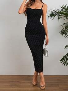 Vestido de inverno feminino Onicee, elegante e charmoso com lantejoulas, perfeito para o Dia dos Namorados, encontros, reuniões, festas, viagens, férias, praia e outras ocasiões. - Preto - Ver 8